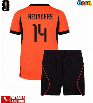 Nederländerna Tijjani Reijnders #14 Hemmatröja Barn VM 2026 Kortärmad (+ Korta byxor)